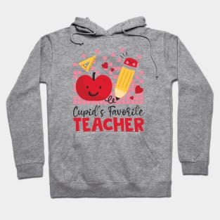 Retro Cupid's Favorite Teacher, Teacher Valentines Day Gift Hoodie